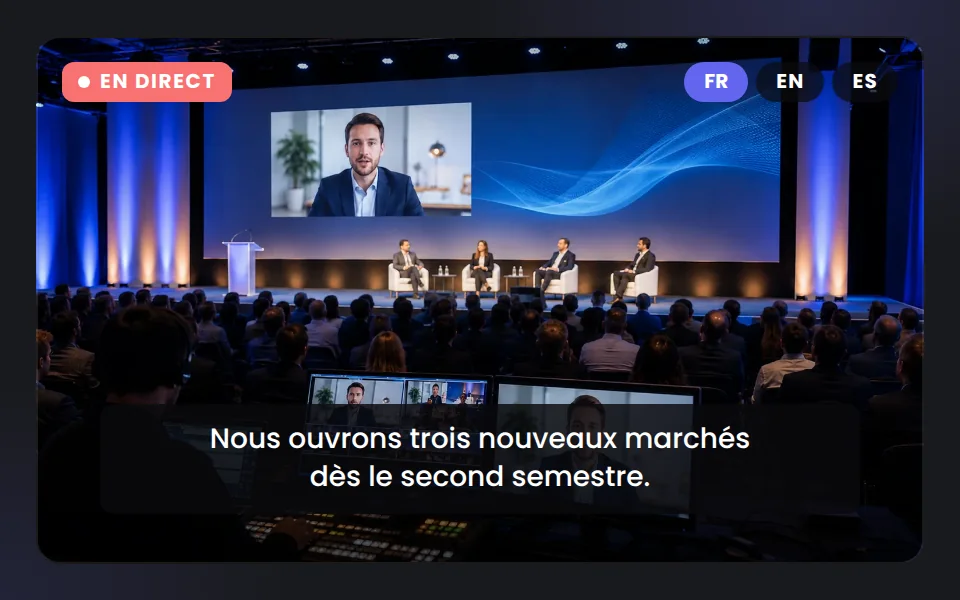 Sous-titres en direct et choix de la langue sur le lecteur